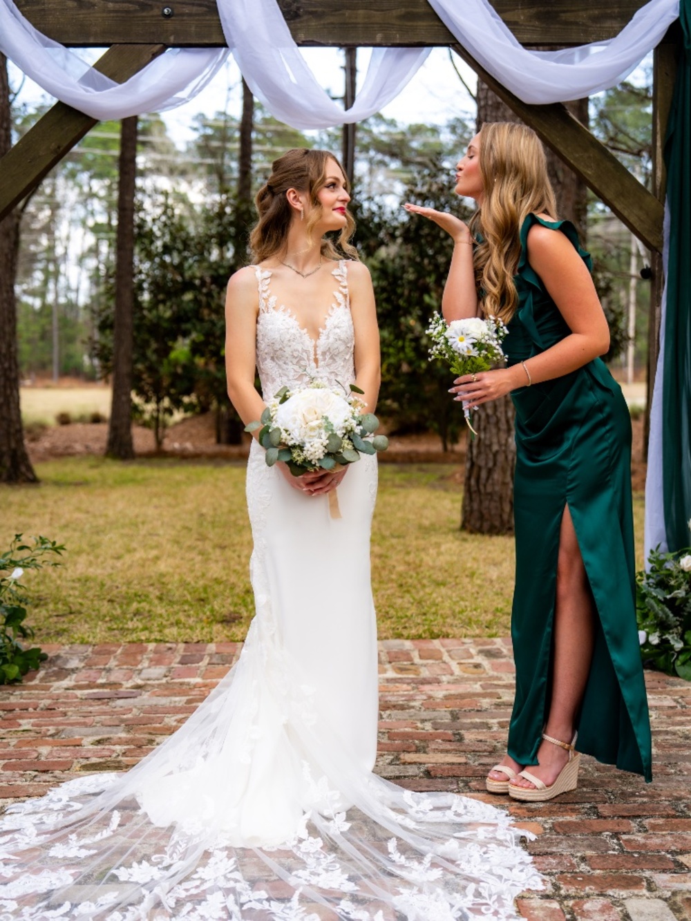 Emerald Green Size 6 Azazie Bridesmaid Dress - Picture 5 of 8